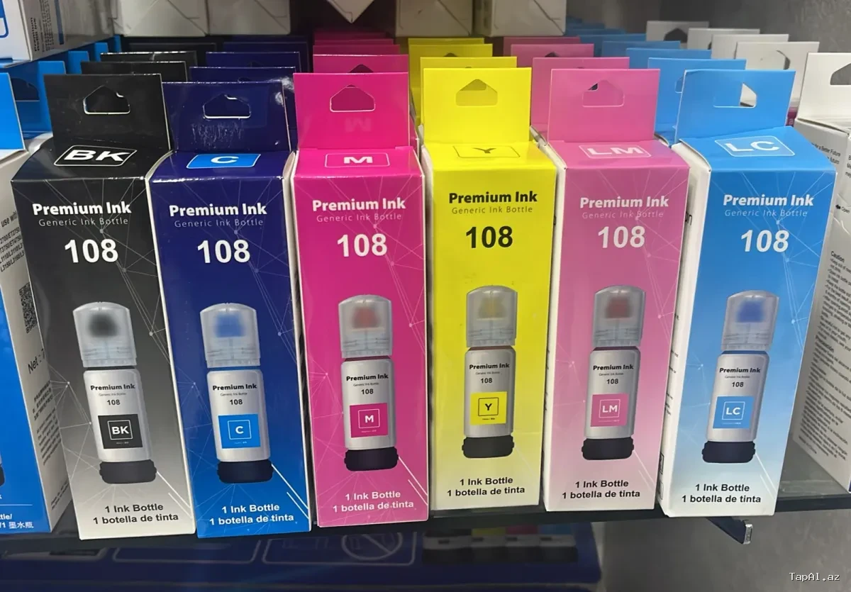 Epson L8050 ve L18050 üçün 108 boyalar