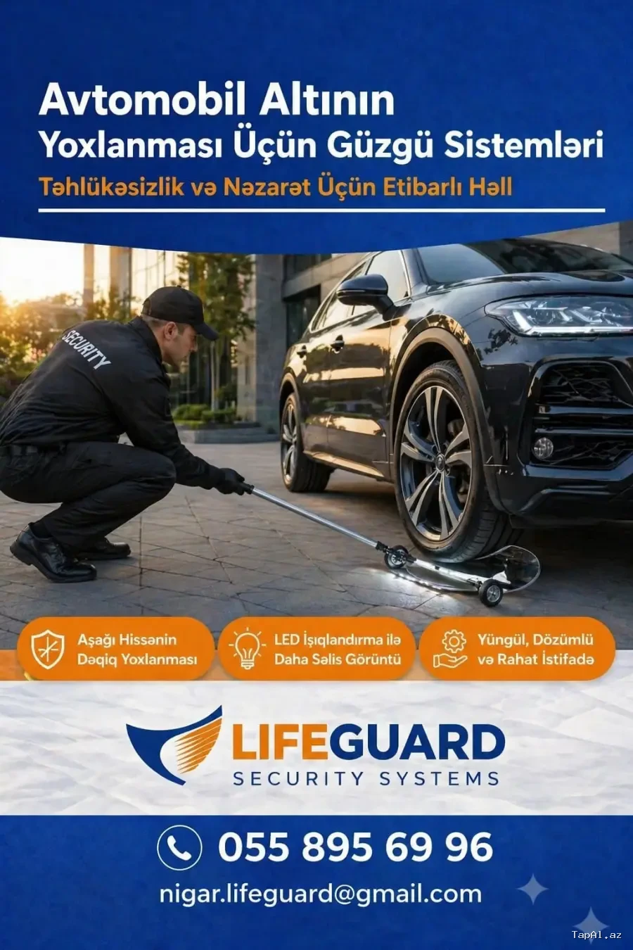 Maşın altına nəzarət güzgüsü
