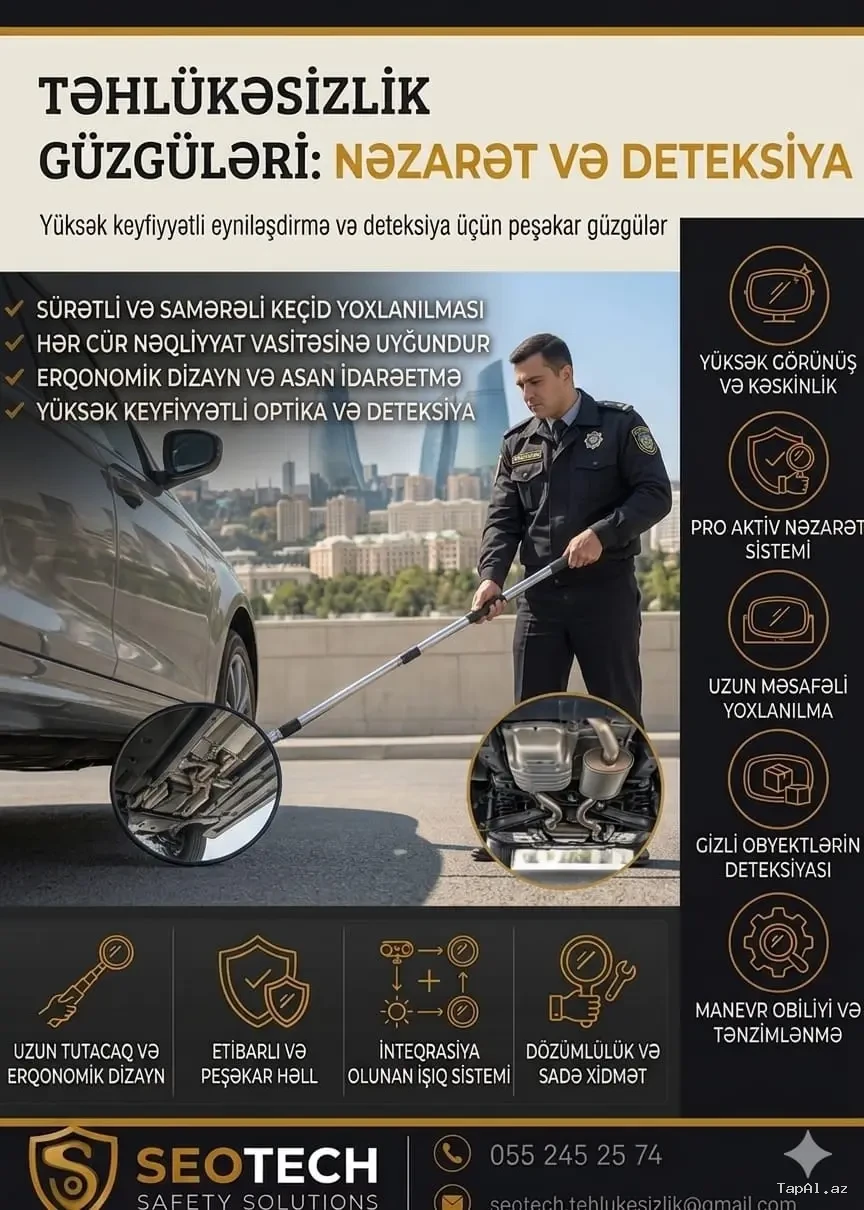 Maşın altına nəzarət güzgüsü  055 245 25 74