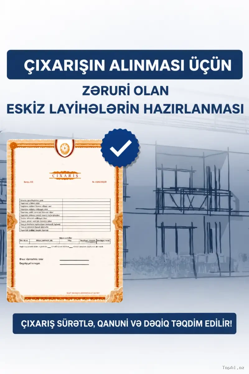 Eskiz Layihə və Kupça üçün Rəsmi Memarlıq Xidmətləri
