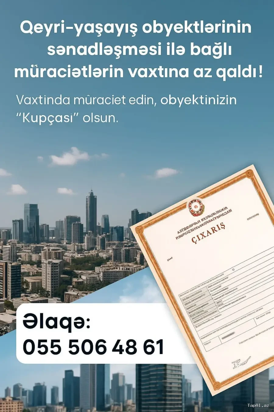 Eskiz Layihə və Kupça üçün Rəsmi Memarlıq Xidmətləri