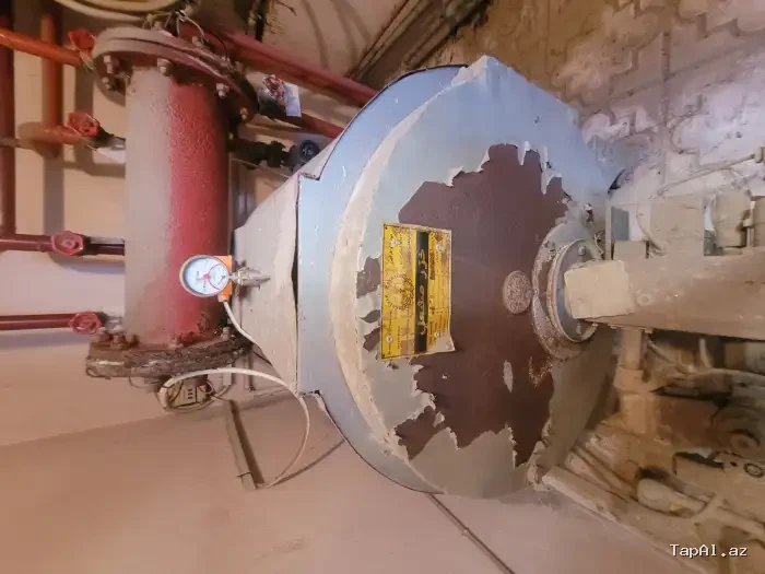 Qazanxana- Sənaye Buxar Qazanı (Steam Boiler) + İran Radiator Brülörü + Yanacaq Çəni – Komplekt