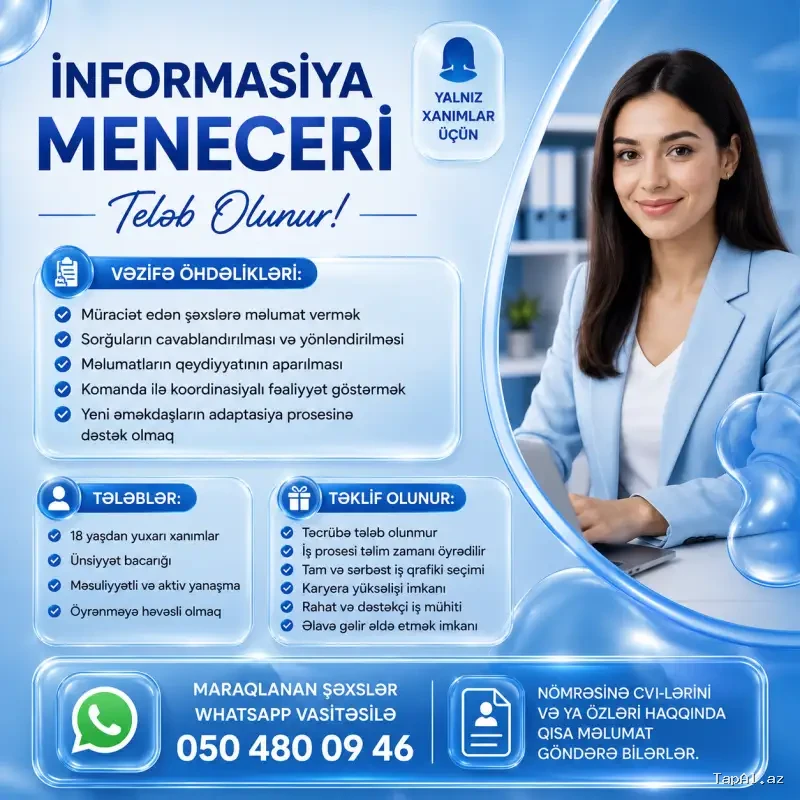 🌸 Xanımlar Üçün İş İmkanı 🌸