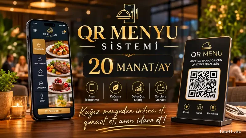 Restoranlar üçün AI dəstəkli QR menyu sistemi