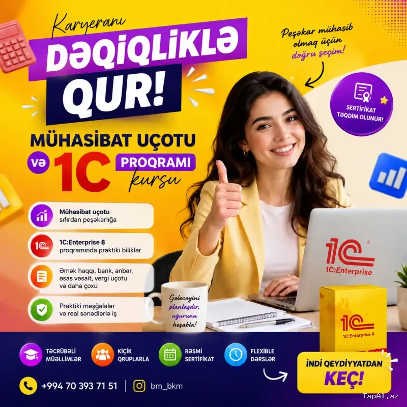 Mühasibat uçotu və 1C mühasibat kursu