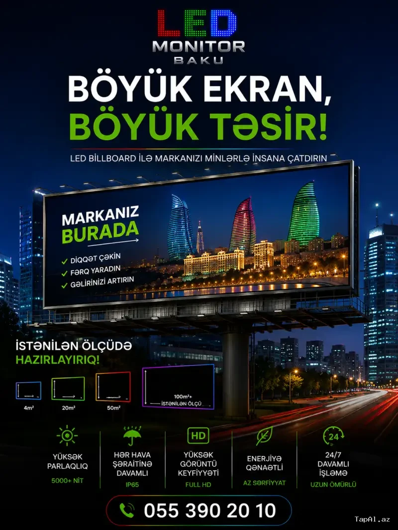 LED Monitor Satışı, Quraşdırılması, Təmir və Servis Xidmətləri