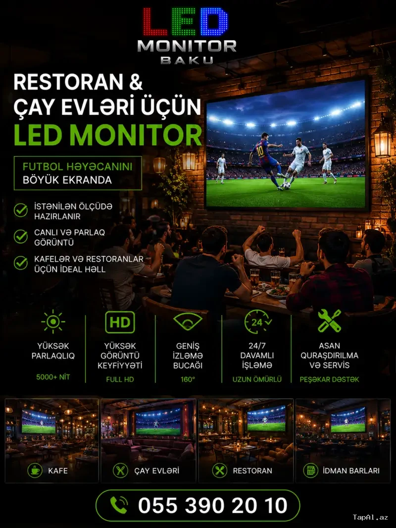 LED Monitor Satışı, Quraşdırılması, Təmir və Servis Xidmətləri