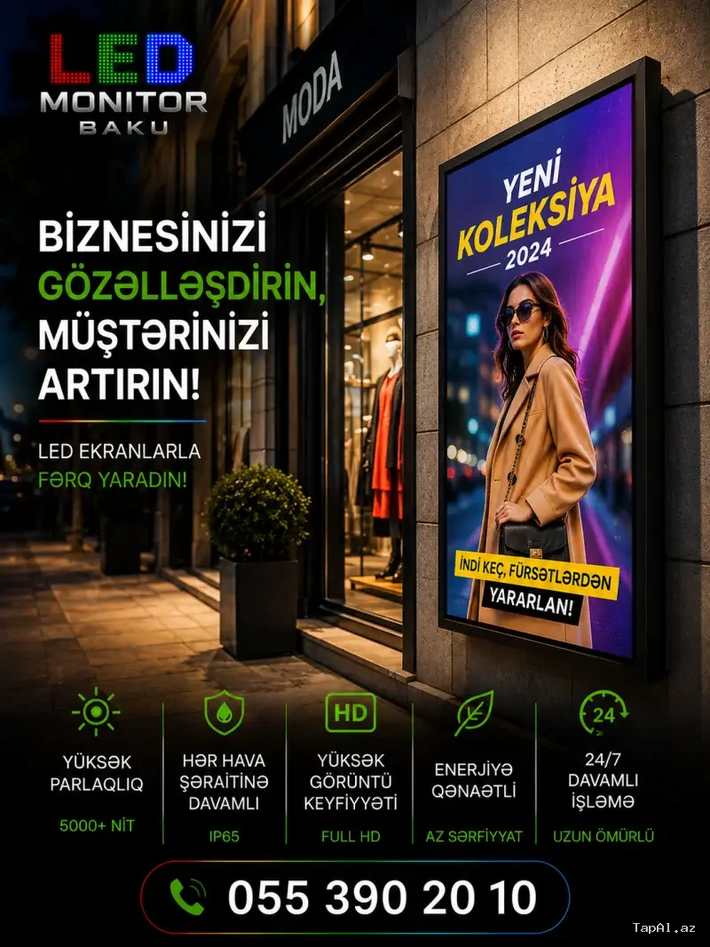 LED Monitor Satışı, Quraşdırılması, Təmir və Servis Xidmətləri