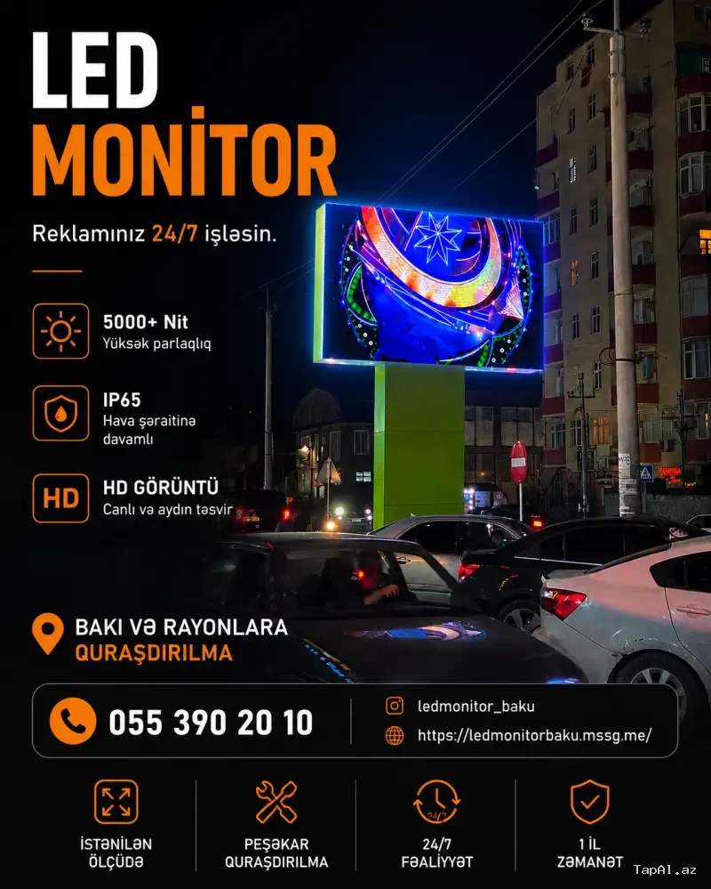 Led monitorların satışı və təmiri