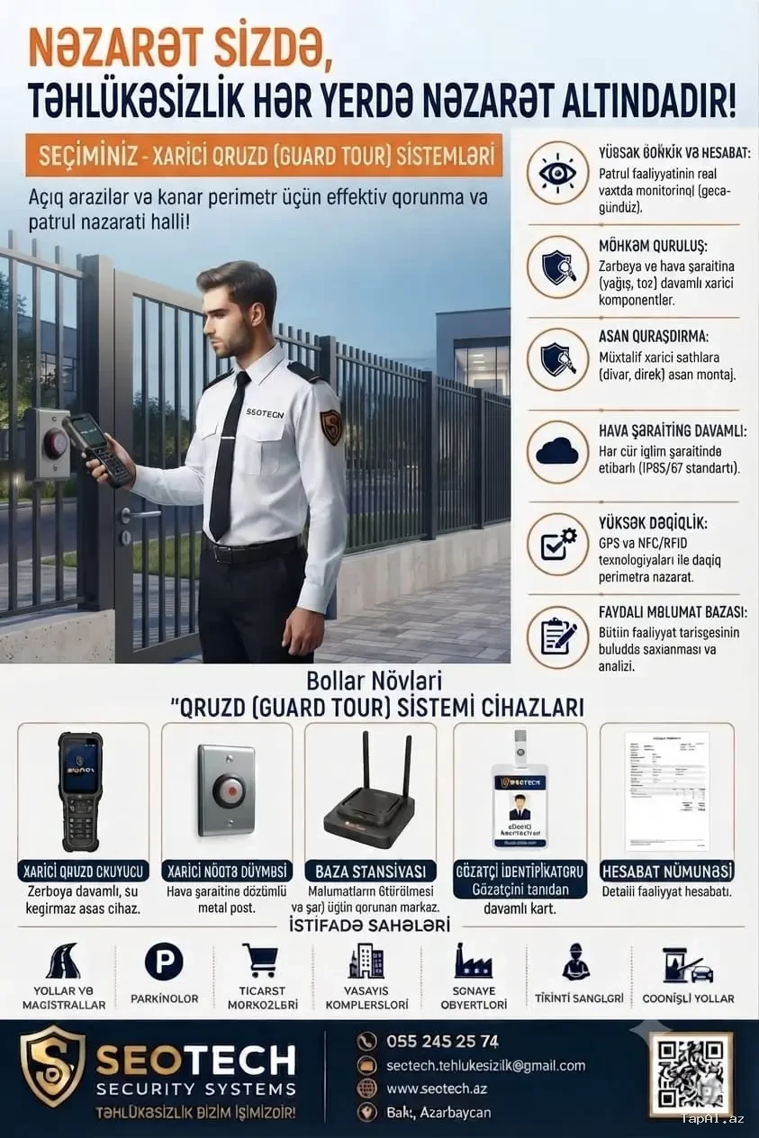 Mühafizə Tur Sistemləri (Guard Tour) 055 245 25 74