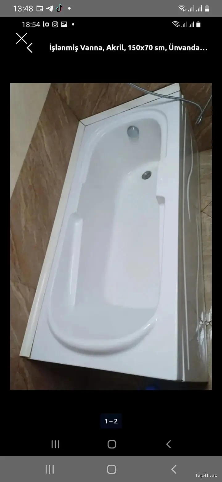 Hamam vannası satılır.