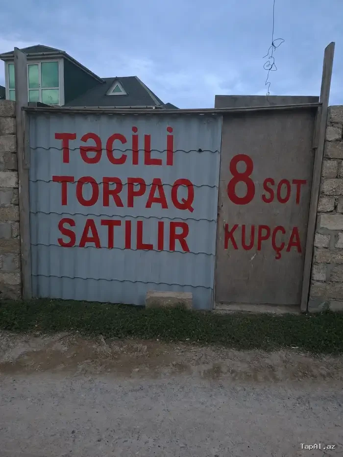 TƏCİLİ 8-SOT TORPAQ SATILIR BİNƏ ATÇILIQ