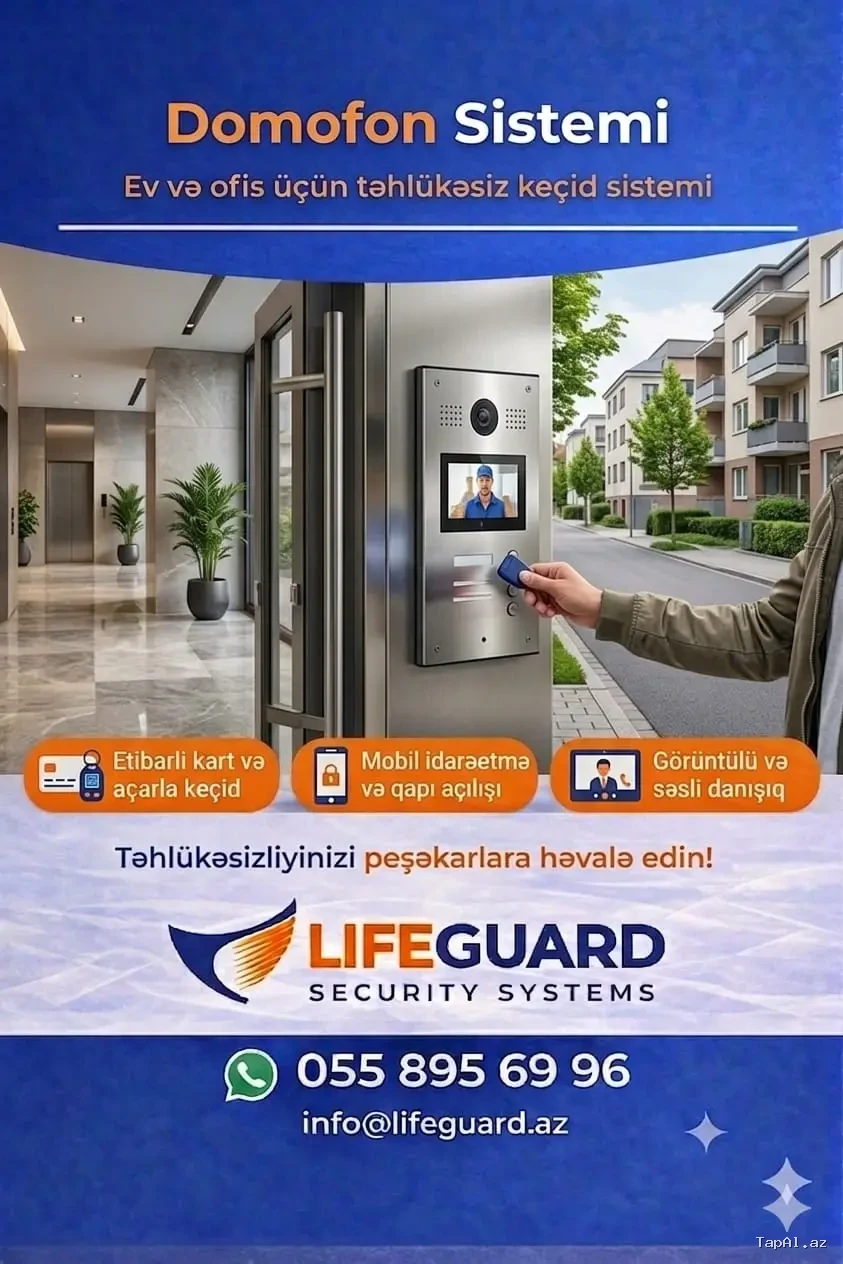 İntercom sisteminin qurasdirilmasi (bina domofonları) –055 895 69 96