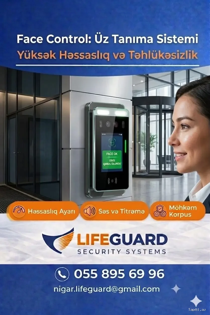 Təhlükəsizlik sistemi: üz tanıma keçid sistemi 055 895 69 96