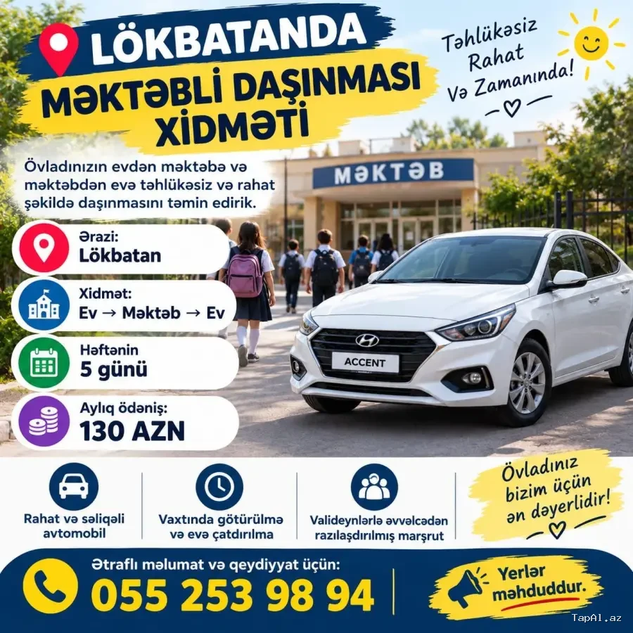 MƏKTƏBLİLƏRİN DAŞINMASI XİDMƏTİ